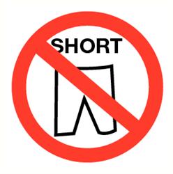 Short verboden